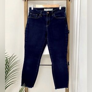 GAP Dark Wash Cropped Curvy True Skinny Jeans, 29R